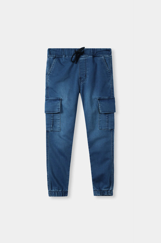 Boys Straight fit Light Blue Six Pocket Trouser