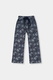 GirlsDenim Blue Flower Jacquard Trouser