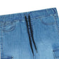 Girls Light Blue Wide Leg Eight Pocket Trouser