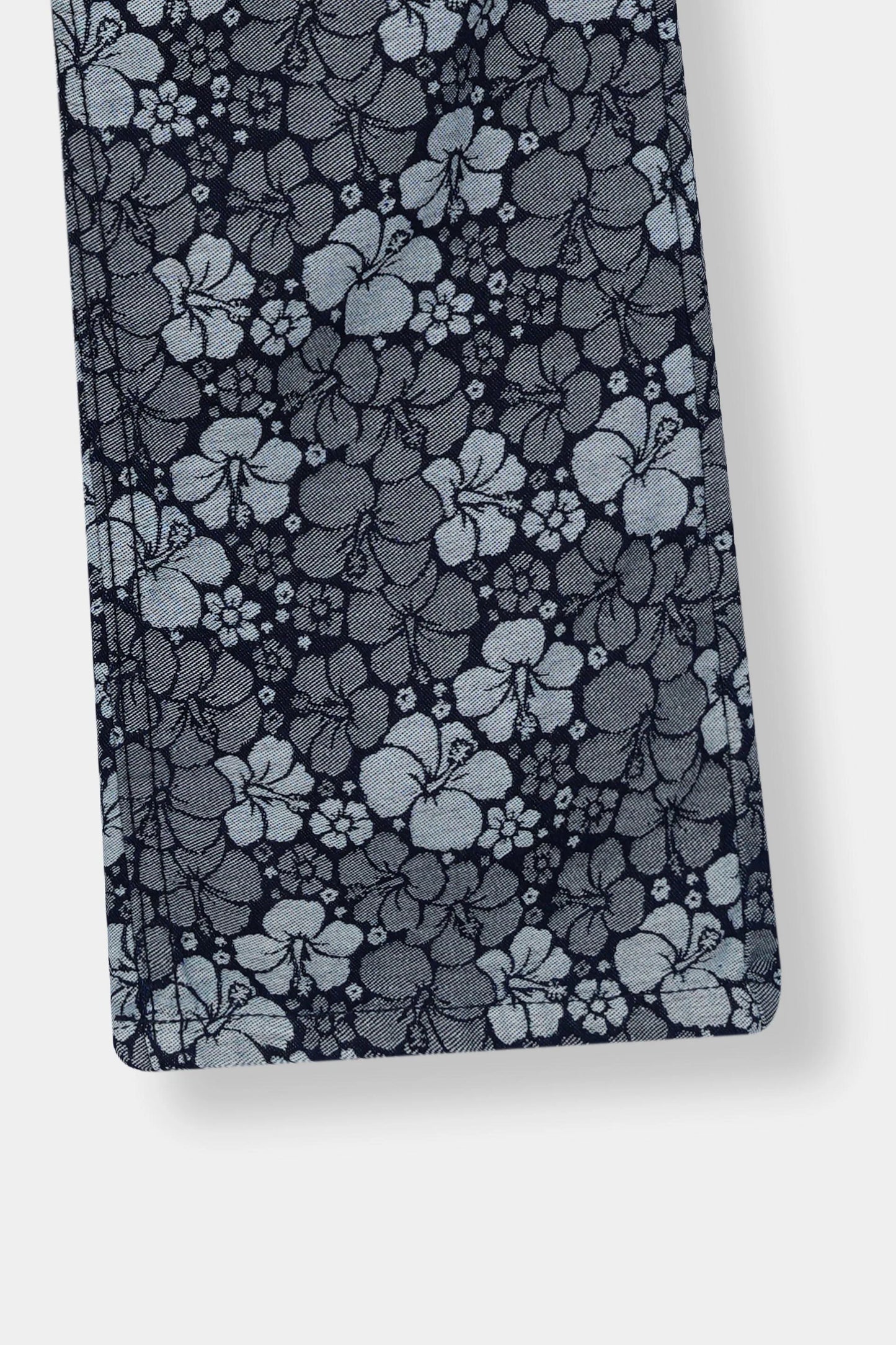 GirlsDenim Blue Flower Jacquard Trouser
