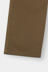 Boys Dark Brown Cotton 6 Pocket Cargo Trouser