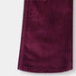 Girls Wide Leg Maroon Velvet Trouser