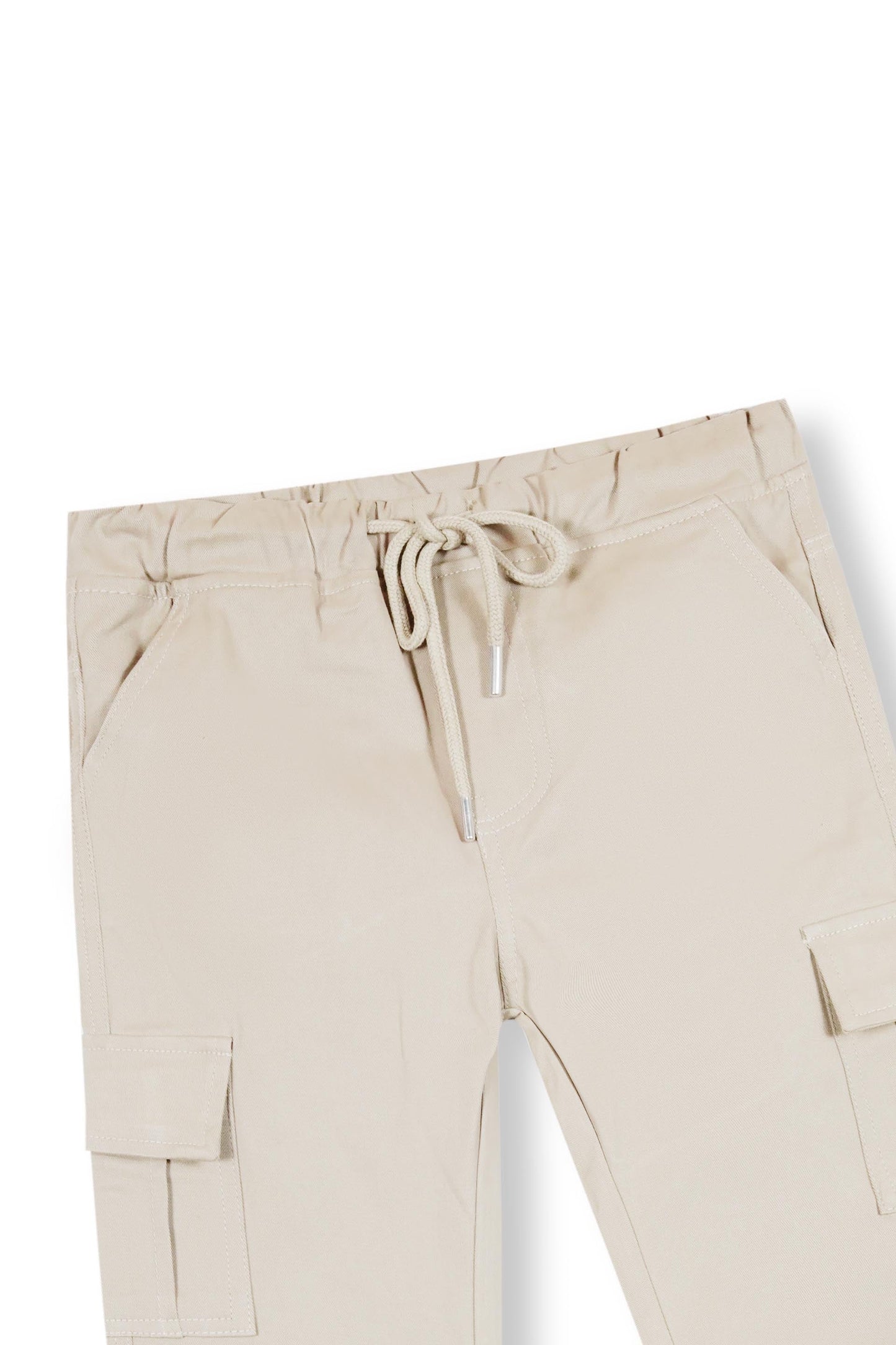 Boys Jogger Cotton 6 Pocket Cargo Trouser Light Brown Color