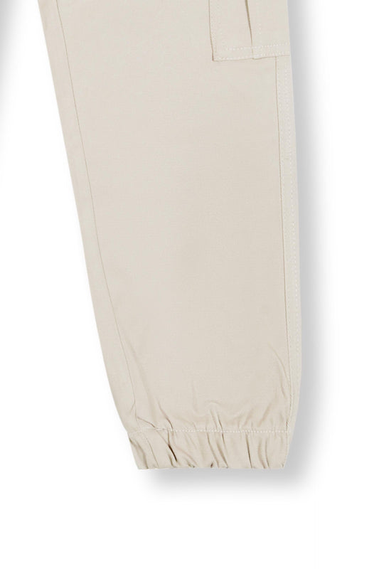 Boys Jogger Cotton 6 Pocket Cargo Trouser Light Brown Color