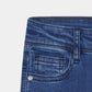 Boys Straight Fit Mid Blue Six Pocket Pants