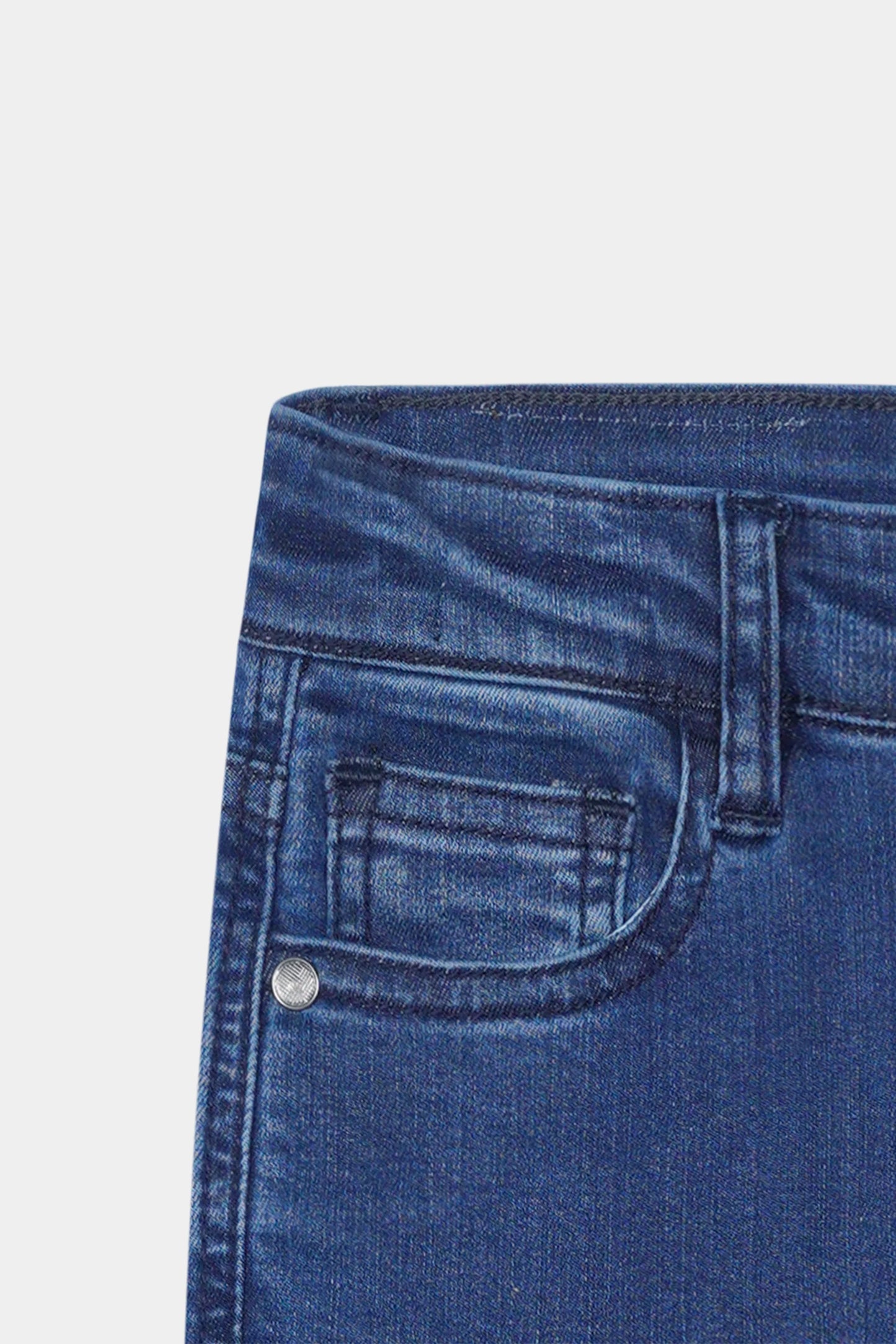 Boys Straight Fit Mid Blue Six Pocket Pants