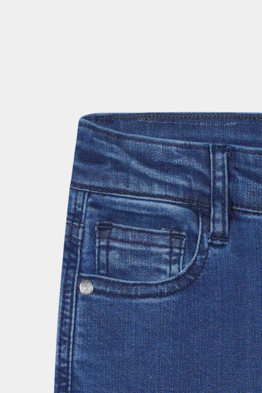 Boys Straight Fit Mid Blue Six Pocket Pants