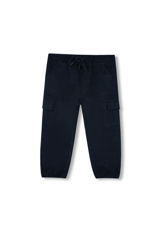 Boys Jogger Cotton 6 Pocket Cargo Trouser Black Color