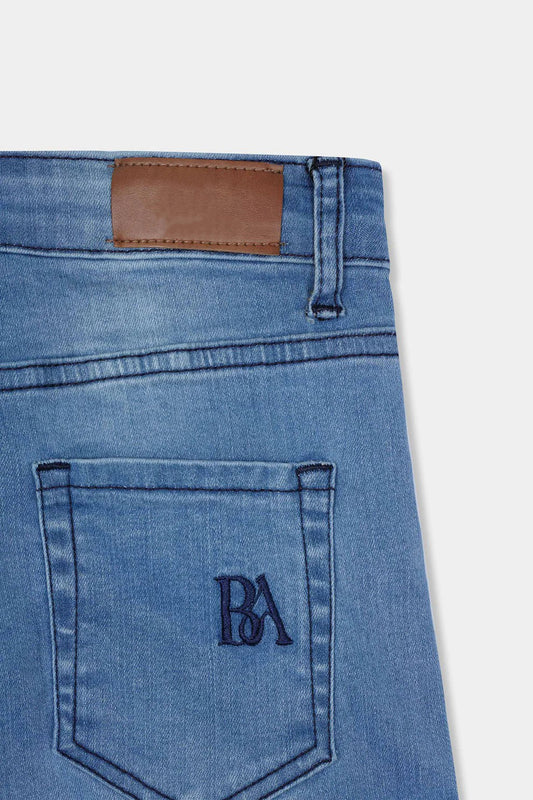 Boys Straight fit Light Blue Six Pocket Pants