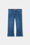 Girls Light Blue Flare Pant