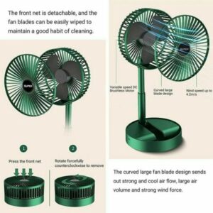 Rechargeable – Telescopic Folding Fan